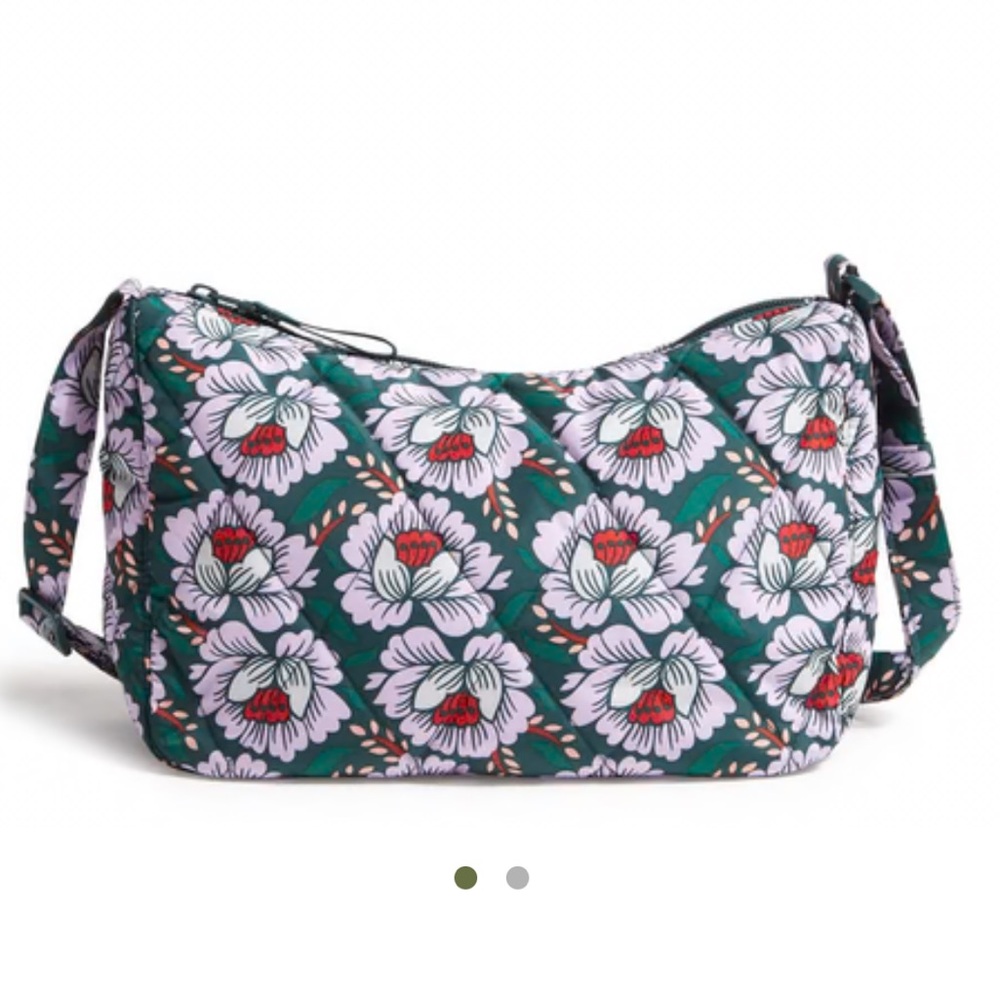 NWT Vera Bradley Lotus Sea Moss Print Essential  Crossbody Bag.